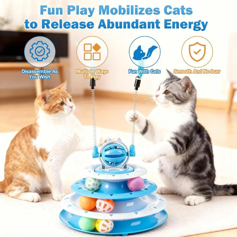 3-in-1 Cat Teaser Turntable - Image 2