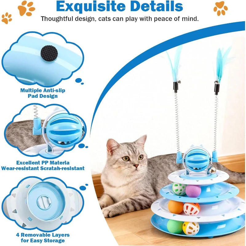 3-in-1 Cat Teaser Turntable - Image 3
