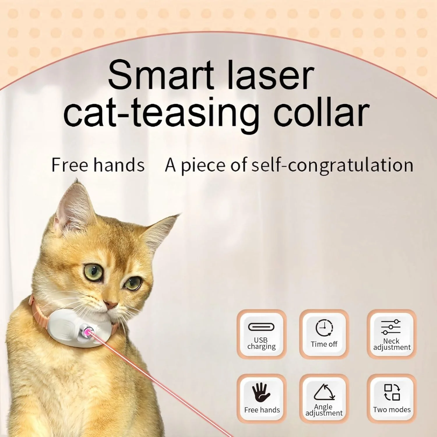 Adjustable Laser Teaser Collar for Cats - Image 3