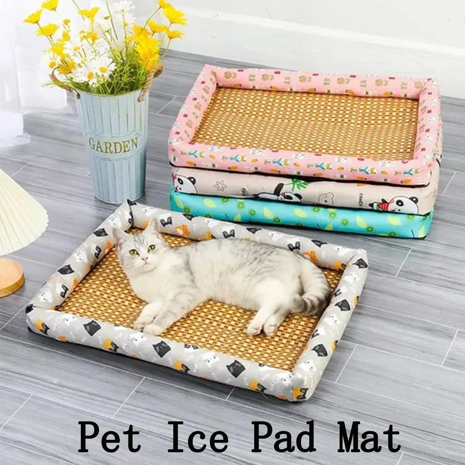 Breathable Rattan Cooling Pet Bed - Image 2