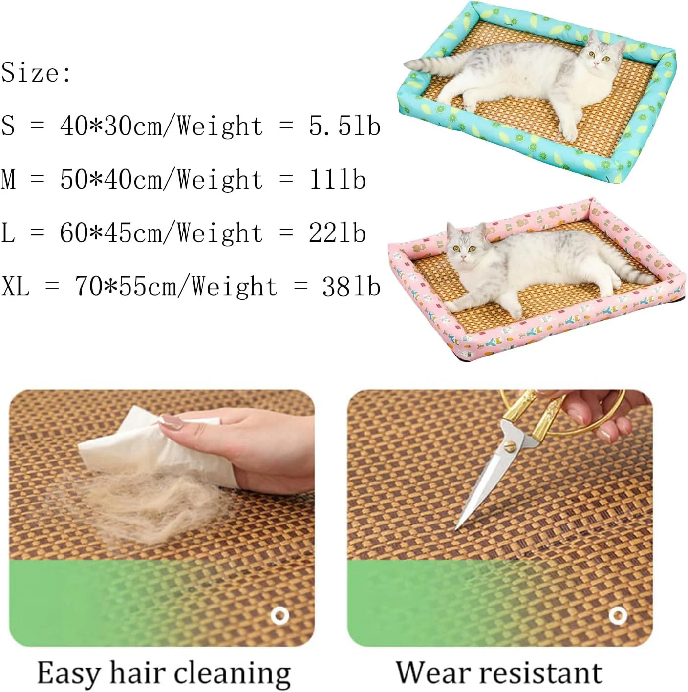 Breathable Rattan Cooling Pet Bed - Image 6