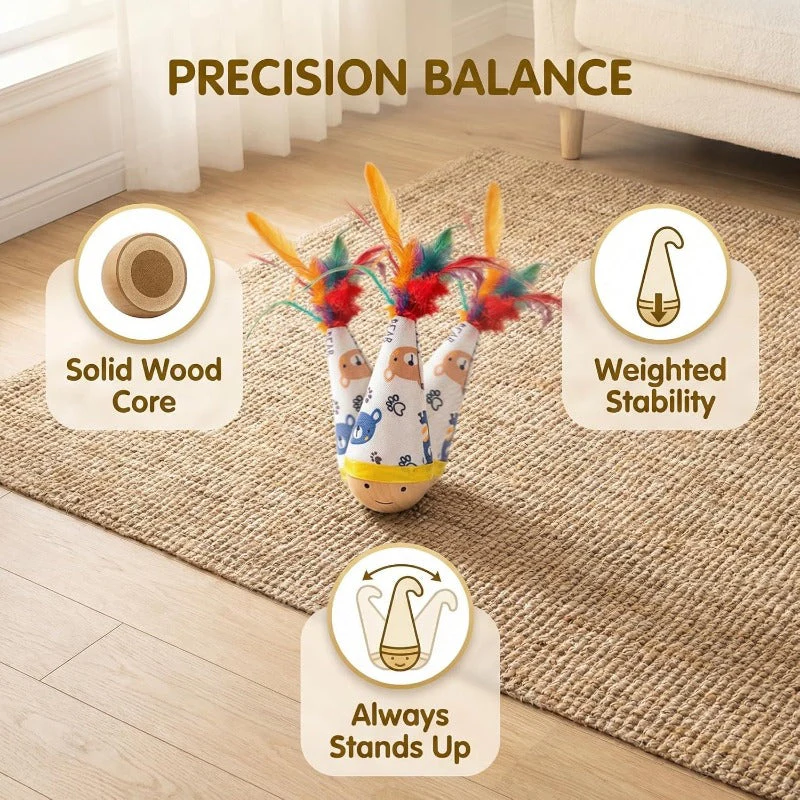 Calming Catnip Wooden Tumbler - Image 2