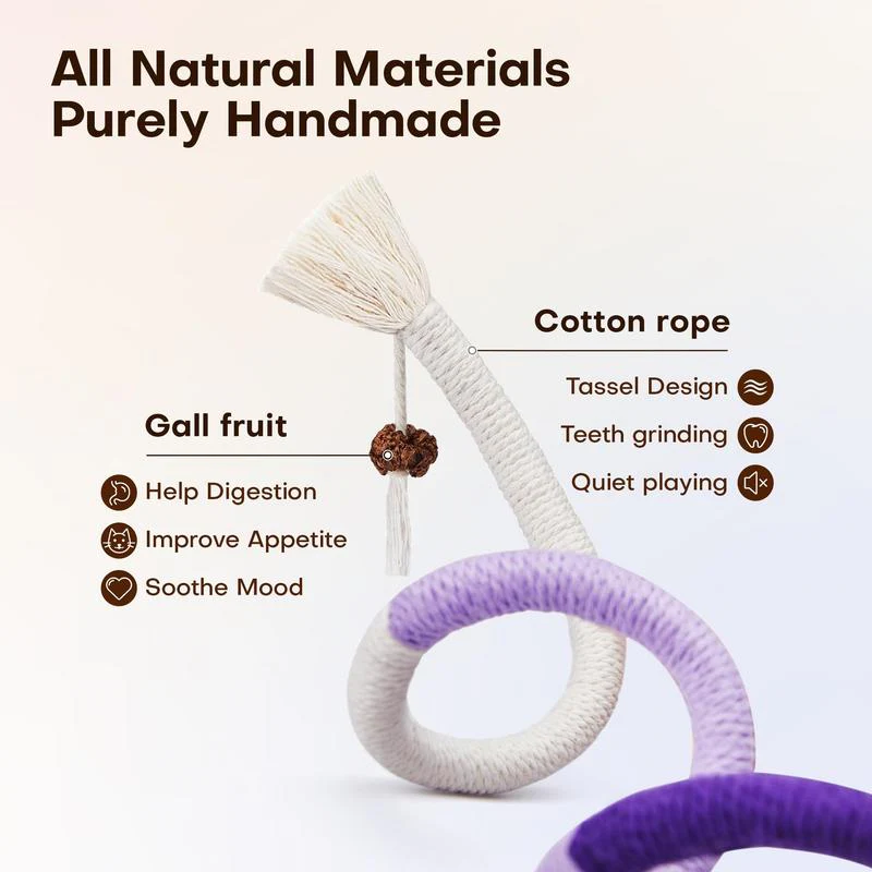 Organic Cotton Chew Rope Toys for Cats - Image 3