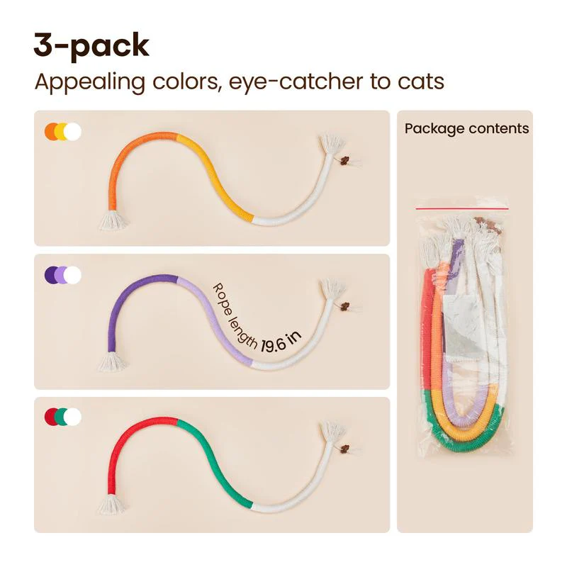 Organic Cotton Chew Rope Toys for Cats - Image 4