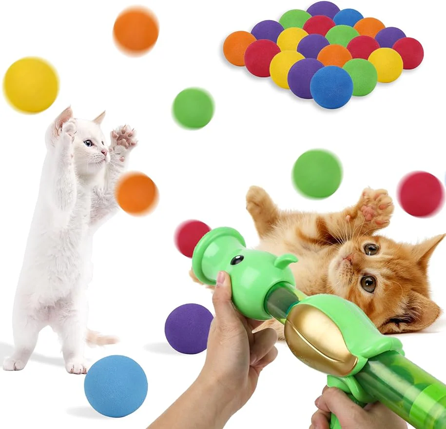 Interactive Cat Toy Ball Launcher Gun - Image 7