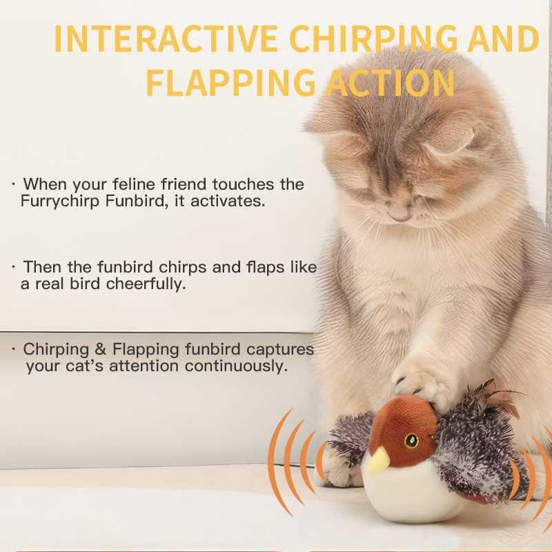 YoPoll Interactive Chirping Bird Cat Toy - Image 3
