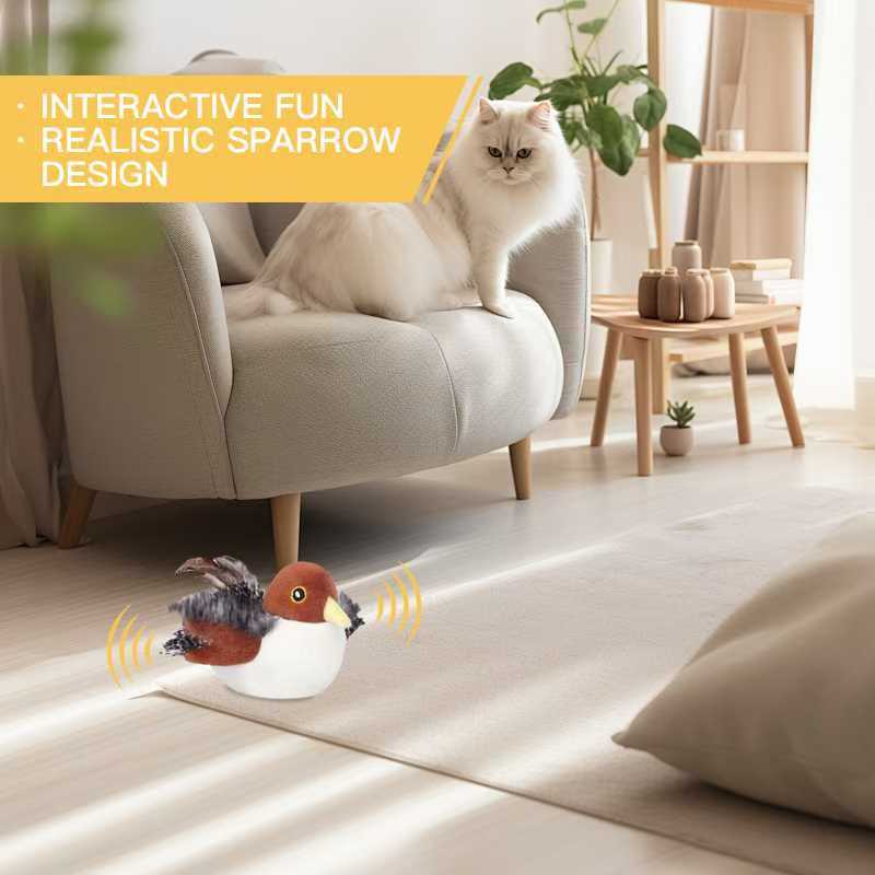 YoPoll Interactive Chirping Bird Cat Toy - Image 4