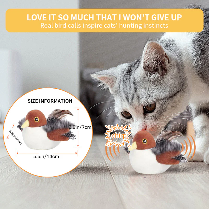 YoPoll Interactive Chirping Bird Cat Toy - Image 6