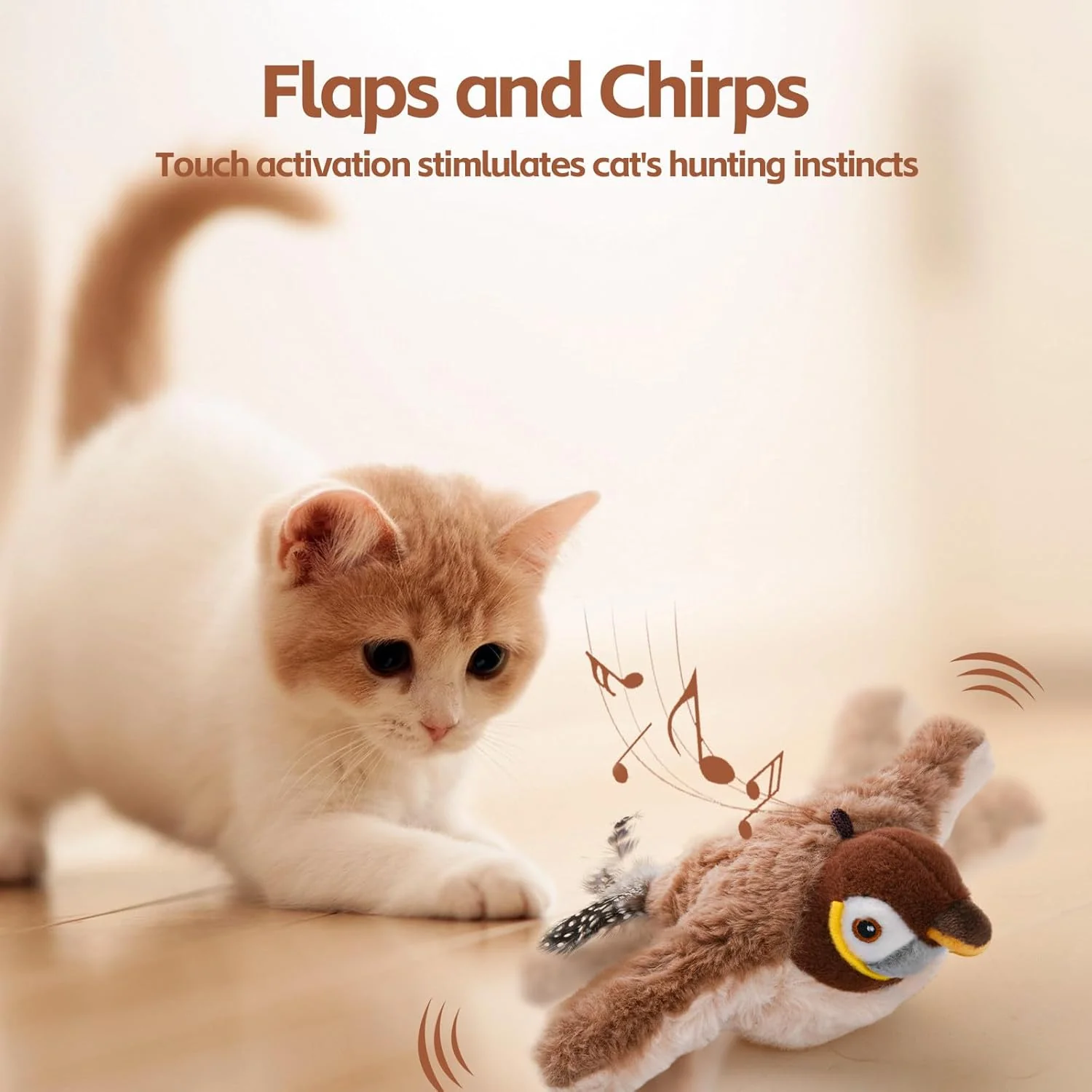 YoPoll Interactive Chirping Bird Cat Toy - Image 4