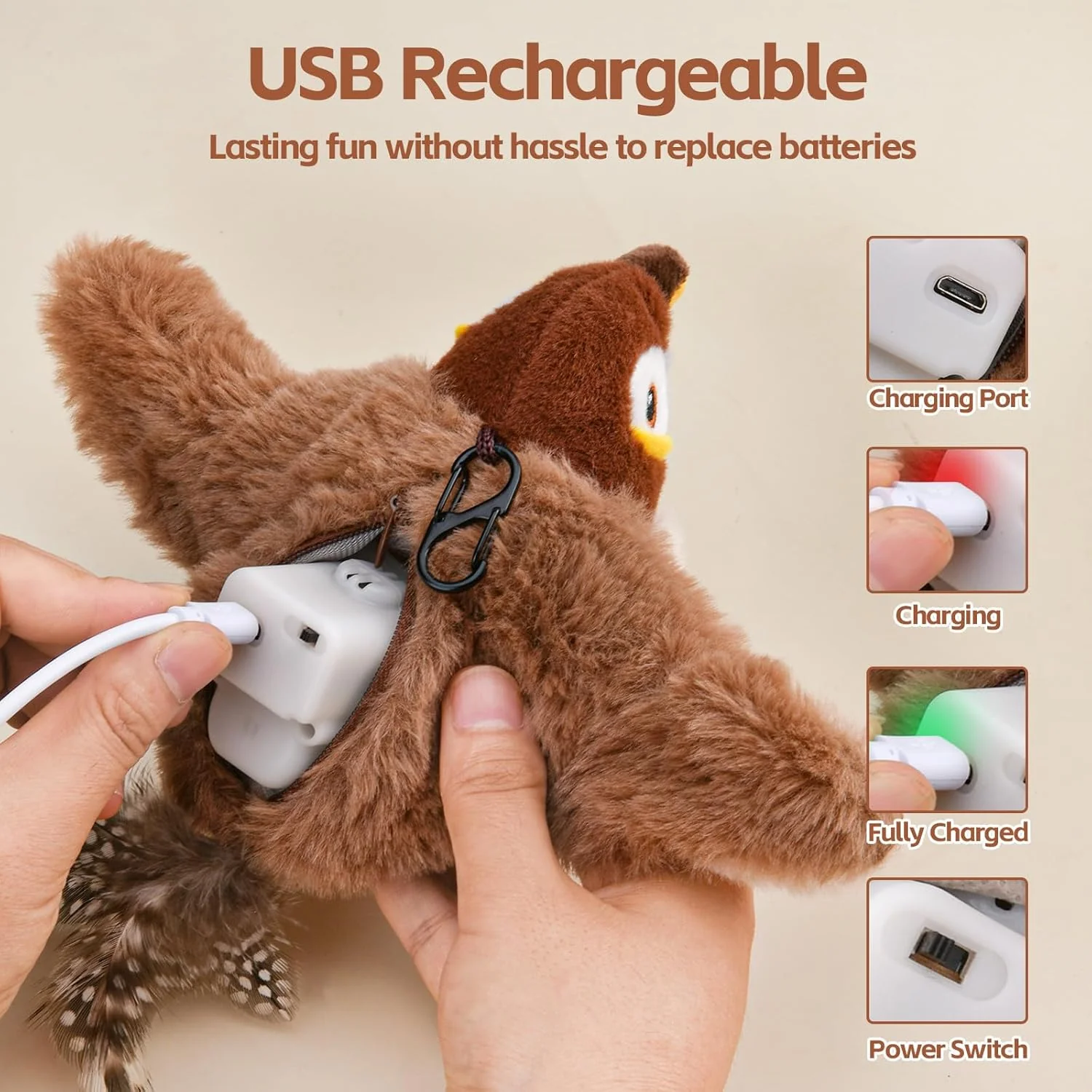 YoPoll Interactive Chirping Bird Cat Toy - Image 6