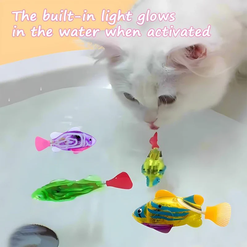 Interactive LED Robotic Fish Toy for Pets - Image 3