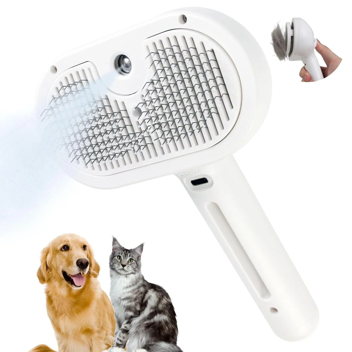 Mist Massage Brush sheddyMist PuffGroom Cat Brush - Image 7