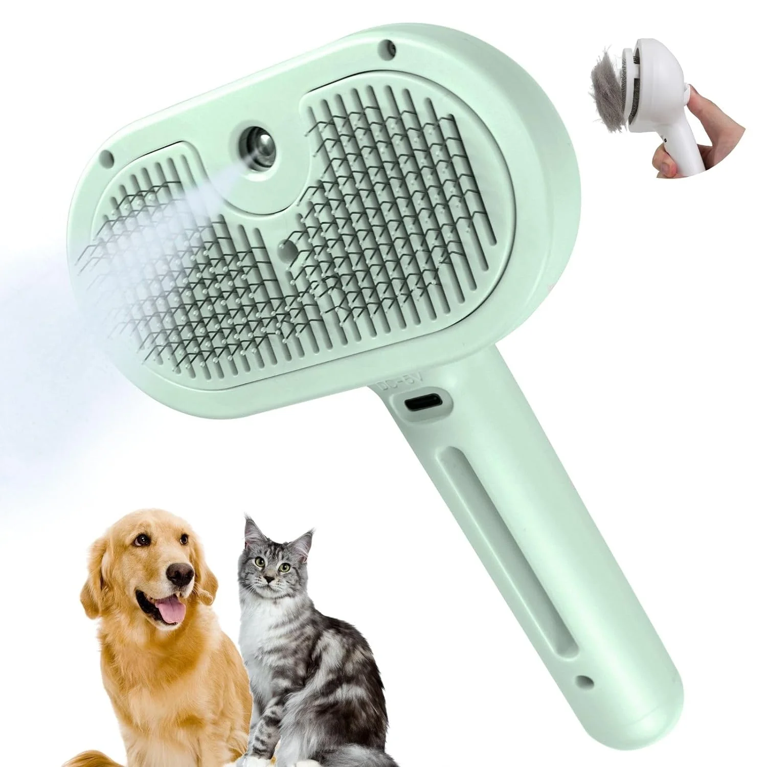 Mist Massage Brush sheddyMist PuffGroom Cat Brush - Image 8