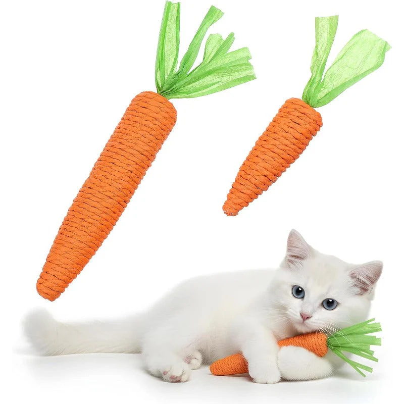 Natural Sisal Teething Carrot Toy - Image 2