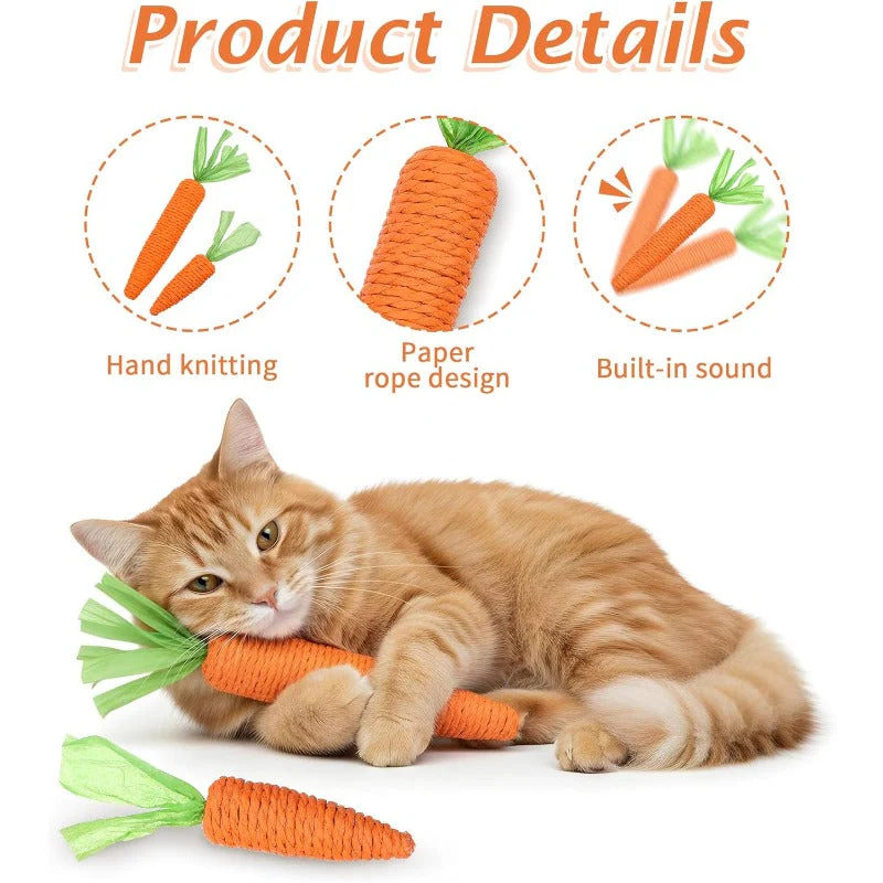 Natural Sisal Teething Carrot Toy - Image 3
