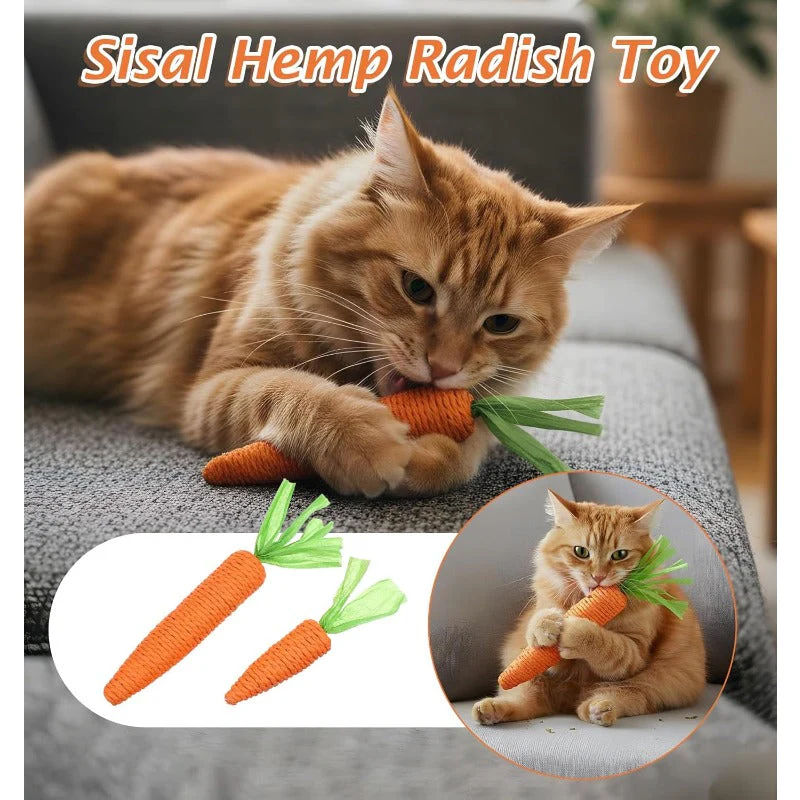 Natural Sisal Teething Carrot Toy - Image 6