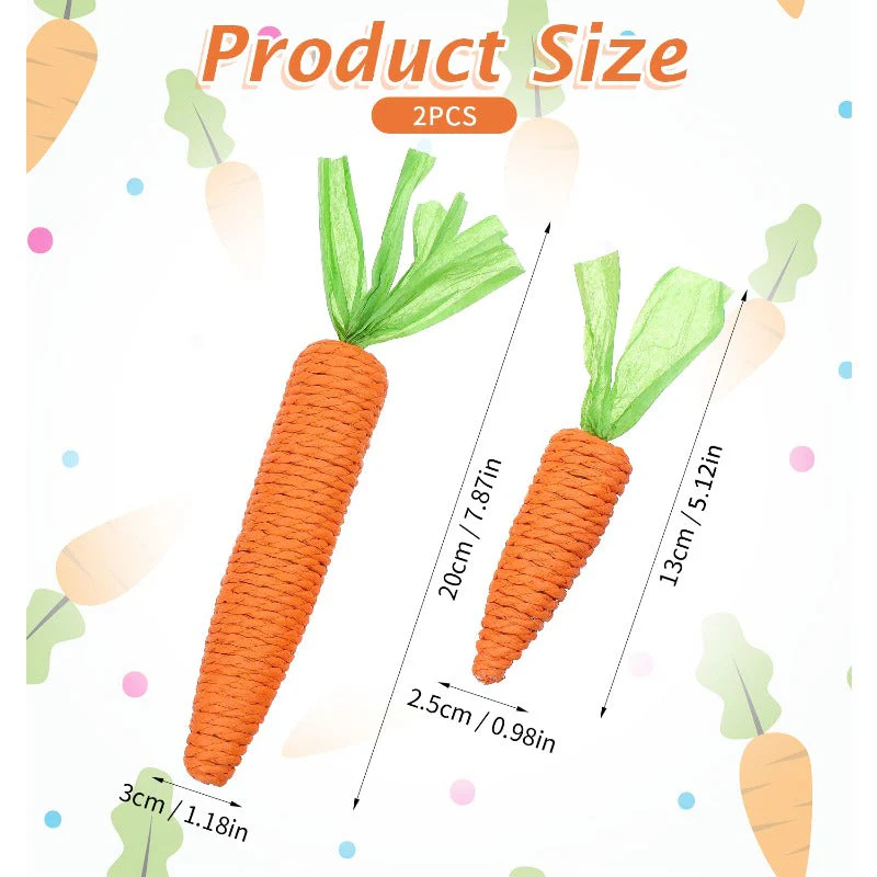 Natural Sisal Teething Carrot Toy - Image 7