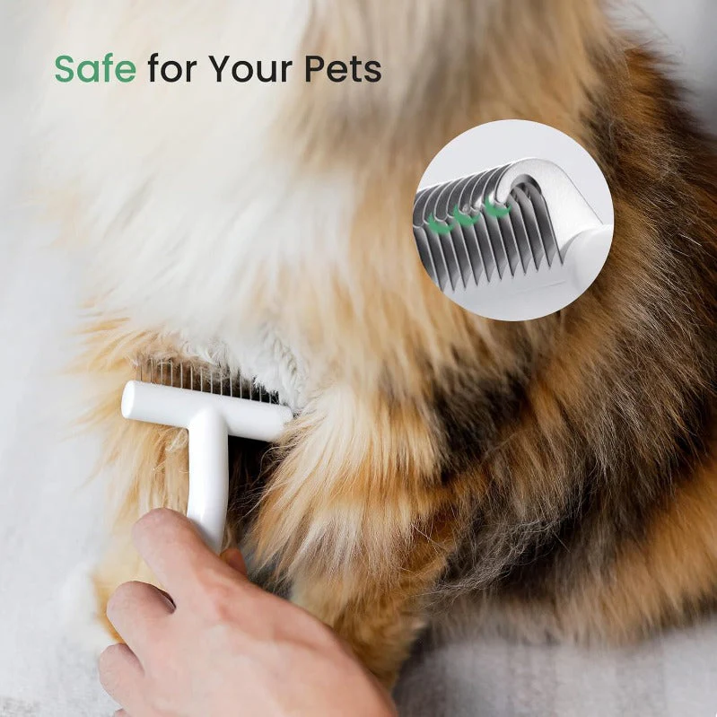 Pet Shedding & Grooming Brush with Skin-Safe Blades - Image 5