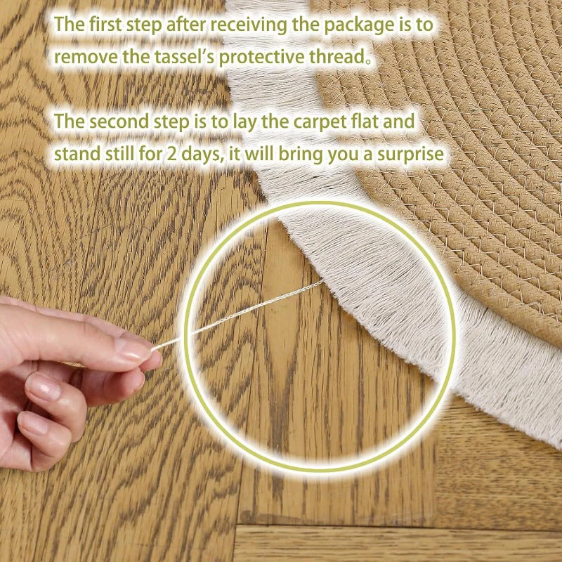 Premium Cotton Rope Area Rug – Soft, Durable, and Stylish Home Accent - Image 3