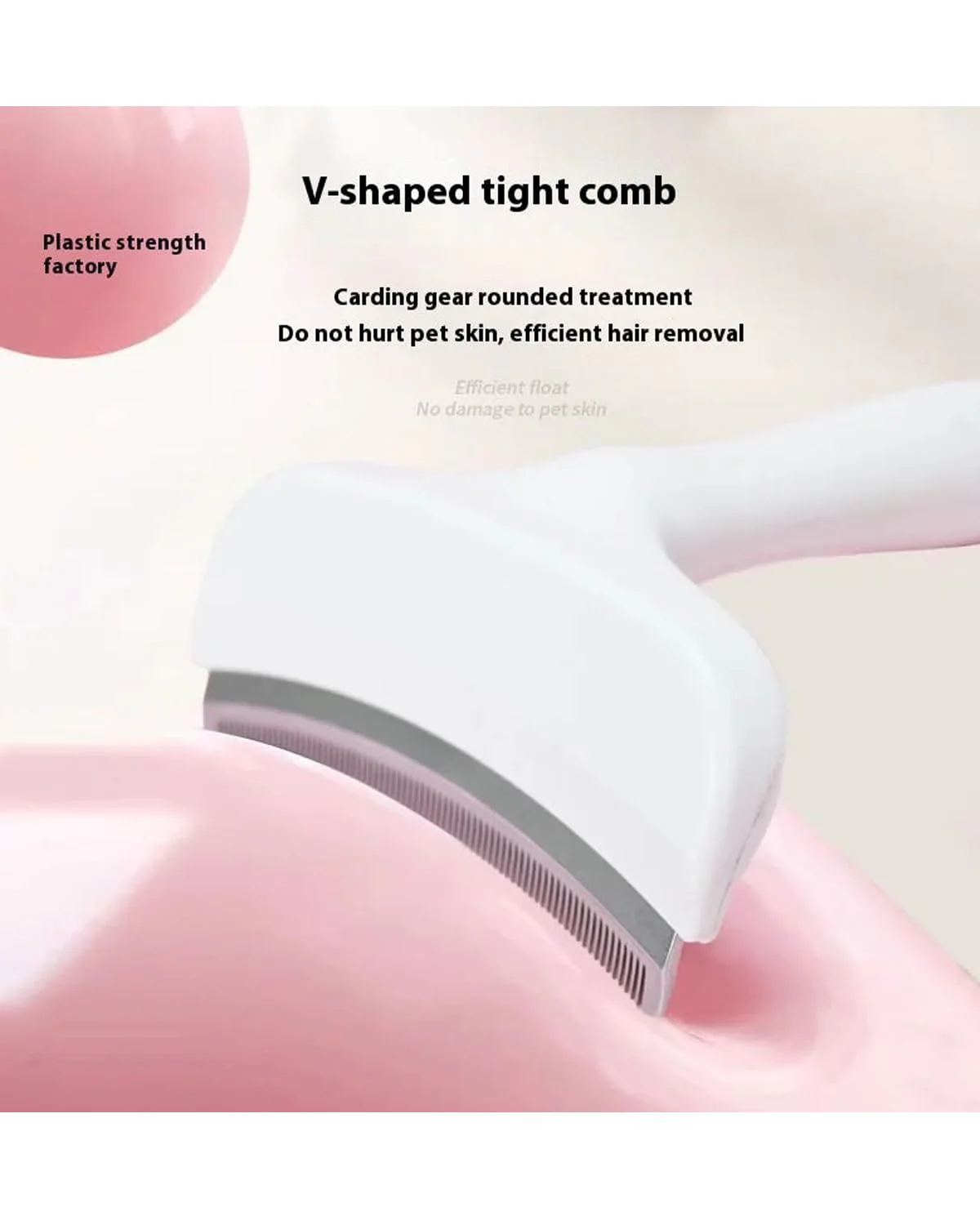V-Tooth Deshedding Comb for Pets - Image 3