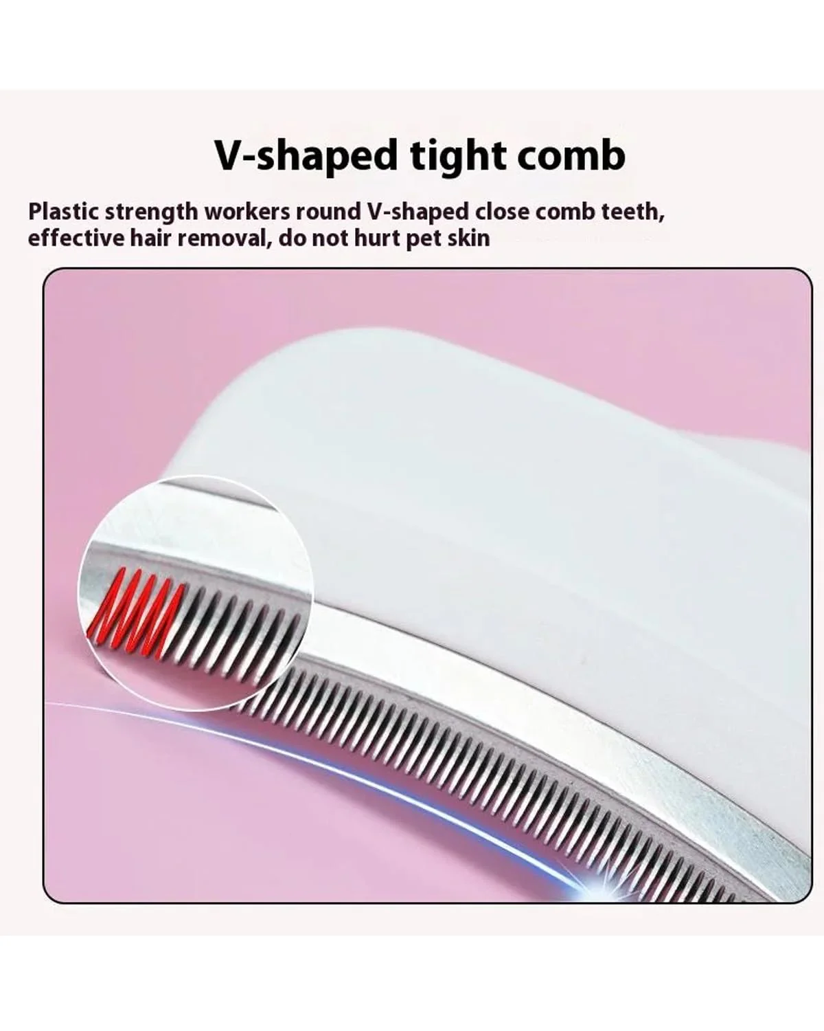 V-Tooth Deshedding Comb for Pets - Image 4