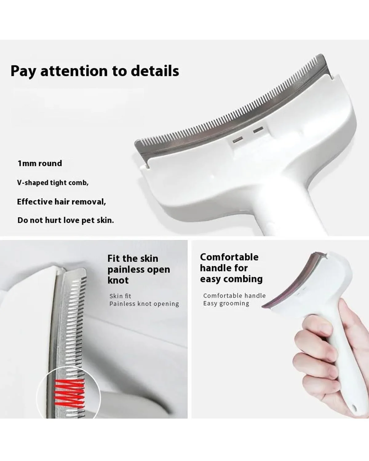 V-Tooth Deshedding Comb for Pets - Image 5