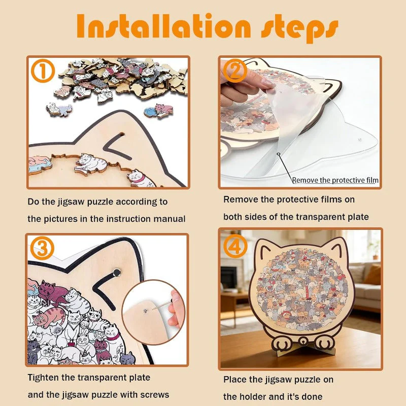 Wooden Cat Puzzle - Image 6